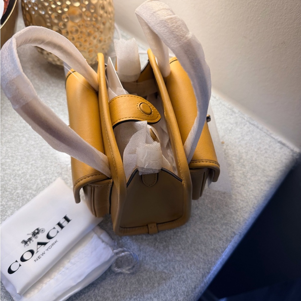 The Coach Originals Glovetanned Leather Mini Safari Tote - mustard/yellow - Picture 5 of 14